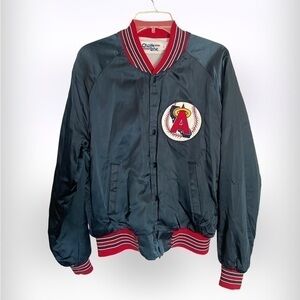 CHALK LINE Vintage Anaheim Ángels satin bomber jacket size large youth